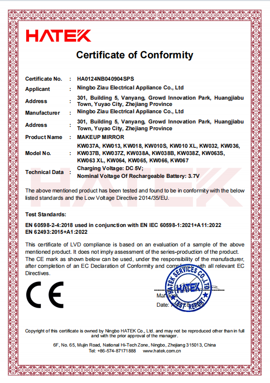 CE LVD Certificate
