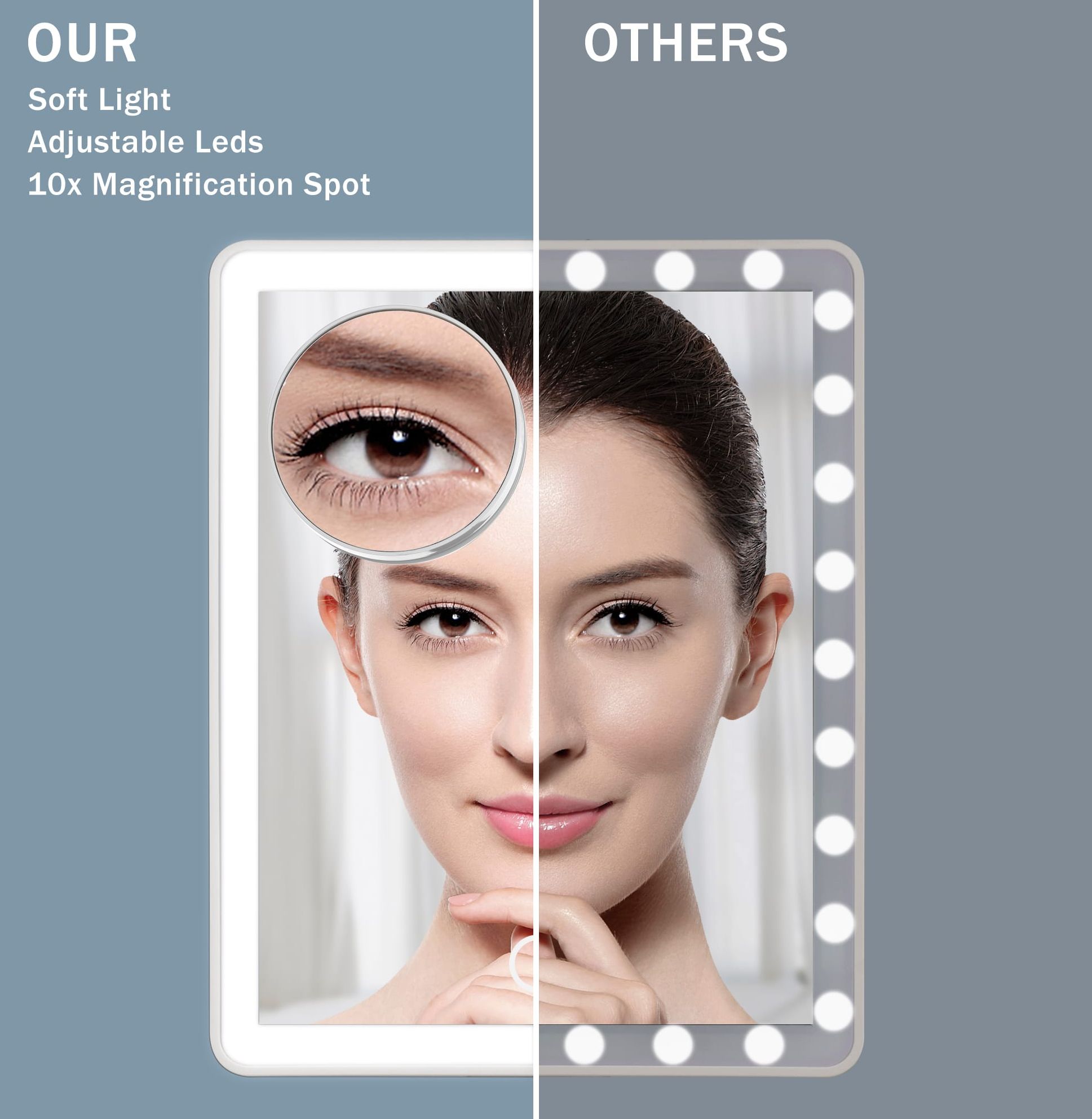 KW032 led table mirror with hidden adjustable support - 图片 15