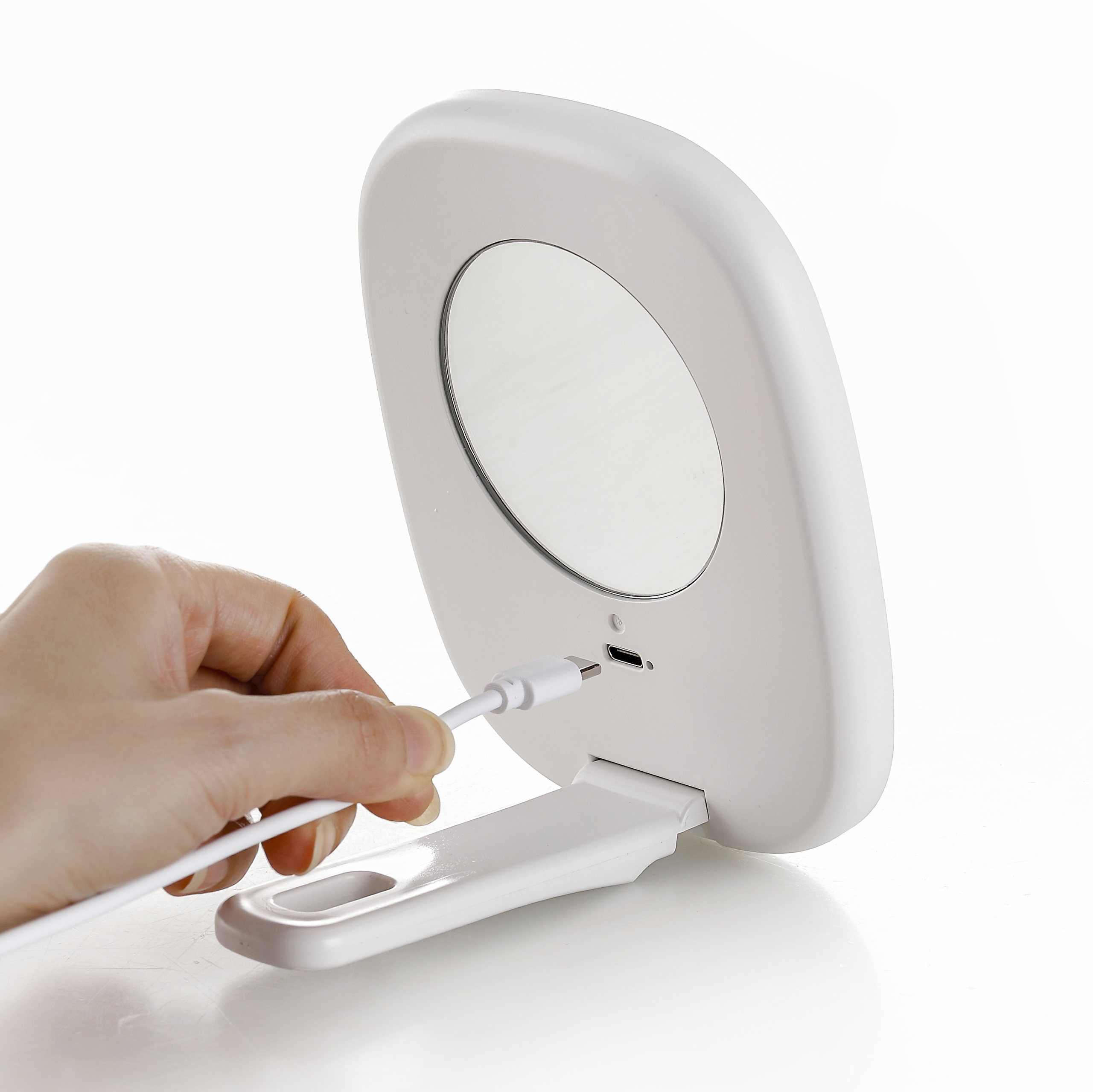 KW028 1X+5X Handheld Foldable Portable Pocket Mirror - 图片 5