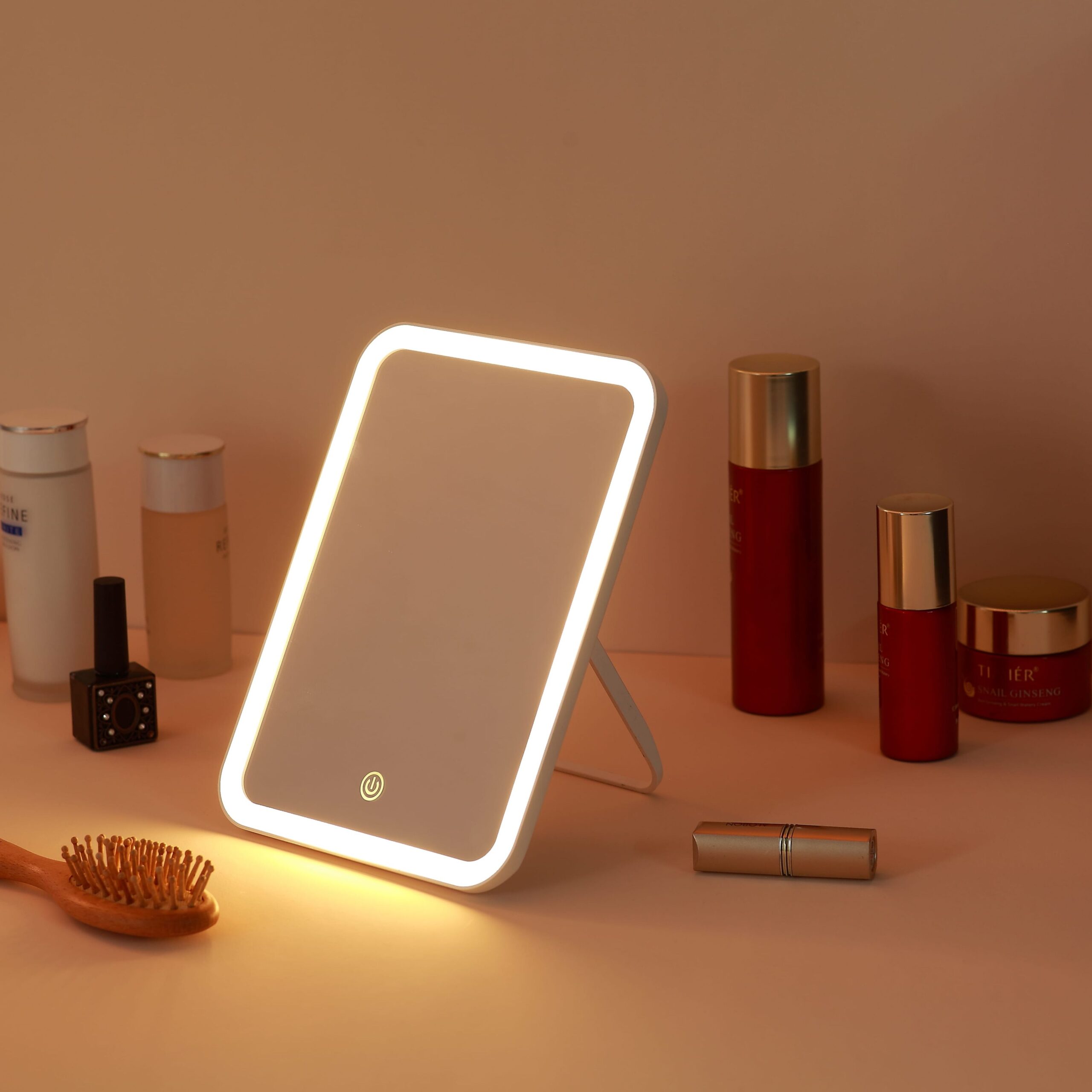 KW032 led table mirror with hidden adjustable support - 图片 4
