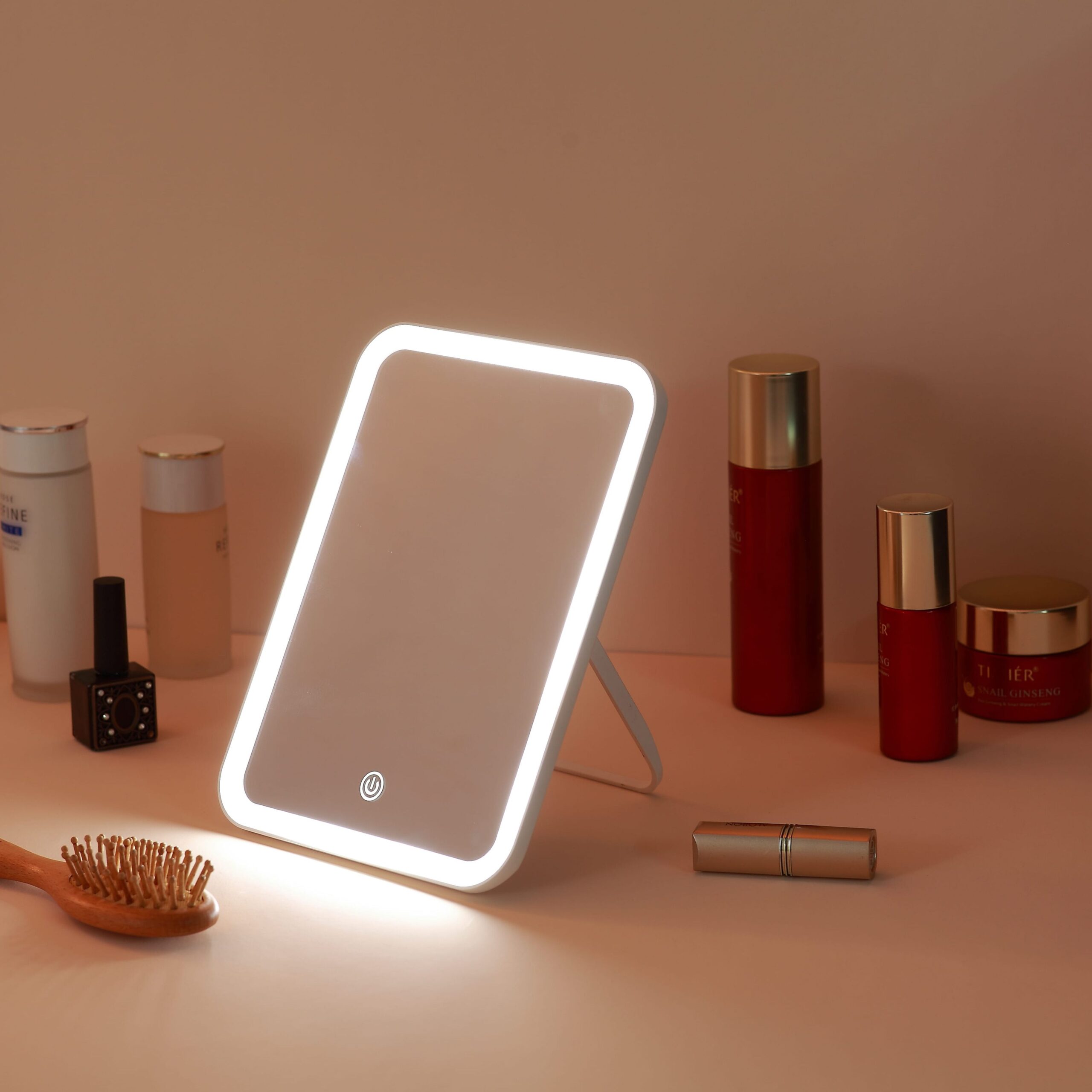 KW032 led table mirror with hidden adjustable support - 图片 3