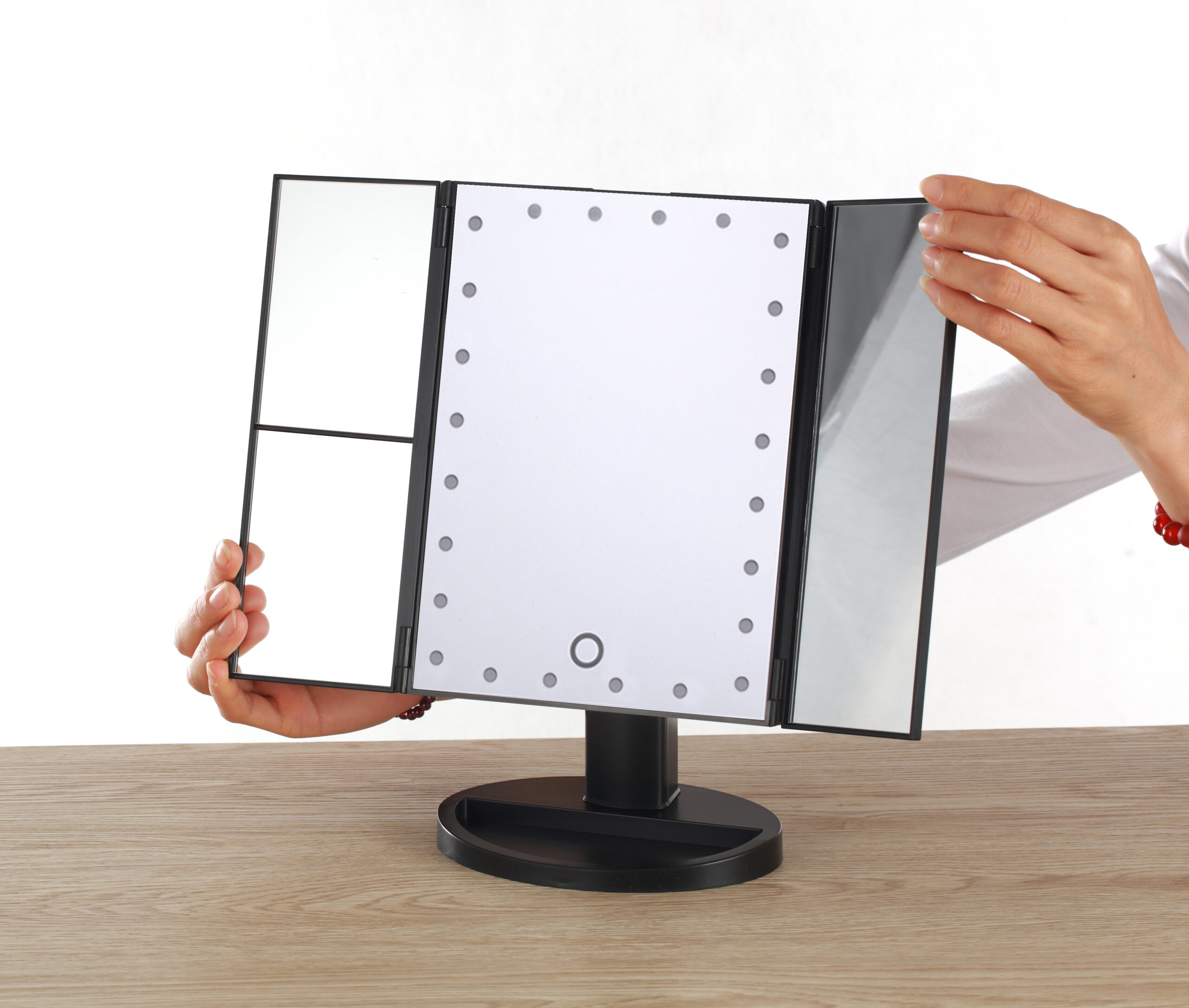 KW034B 24 led lights desktop Tri-fold mirror - 图片 7