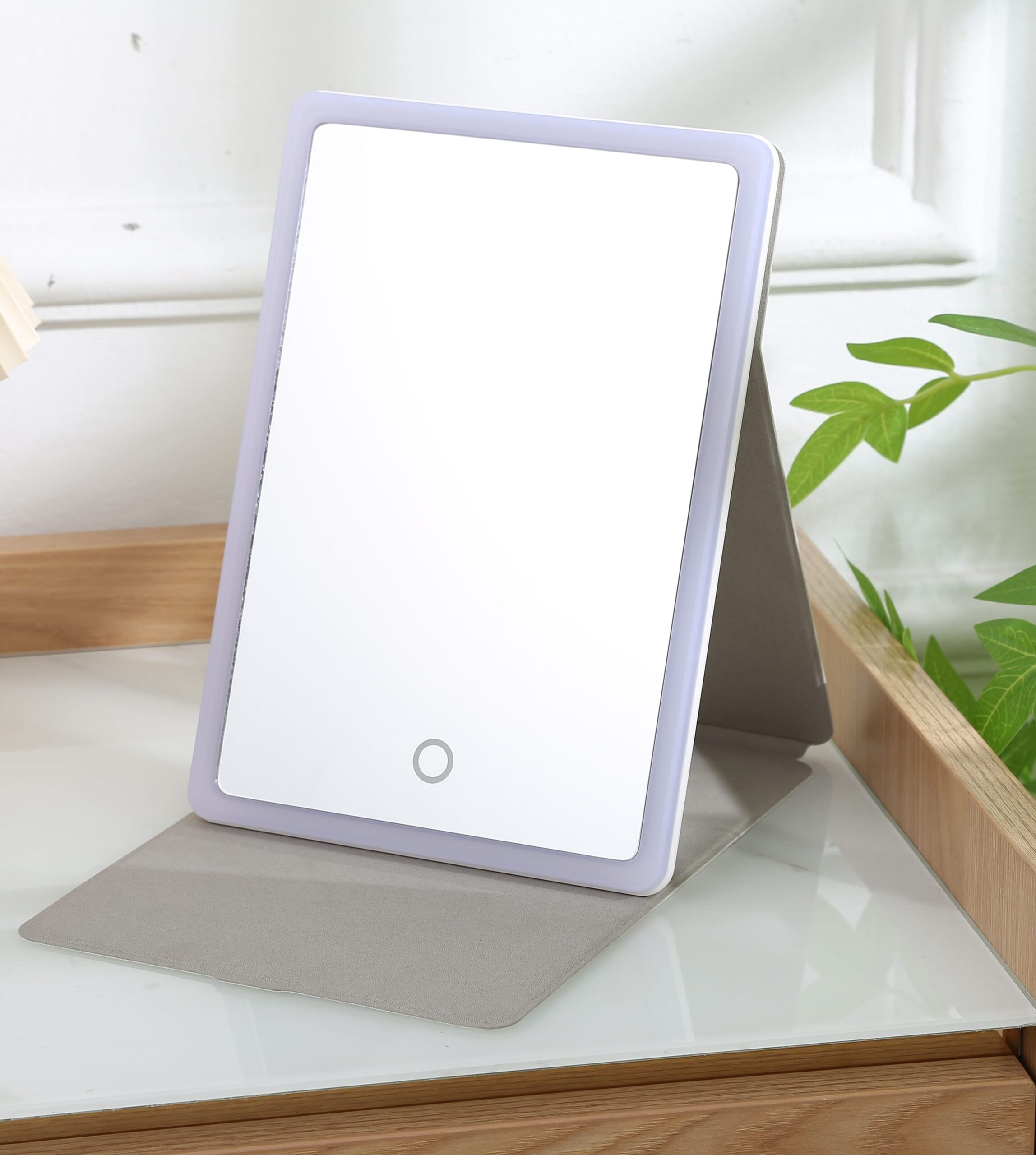 KW063 XL Foldable Portable Pocket Mirror with PU Case