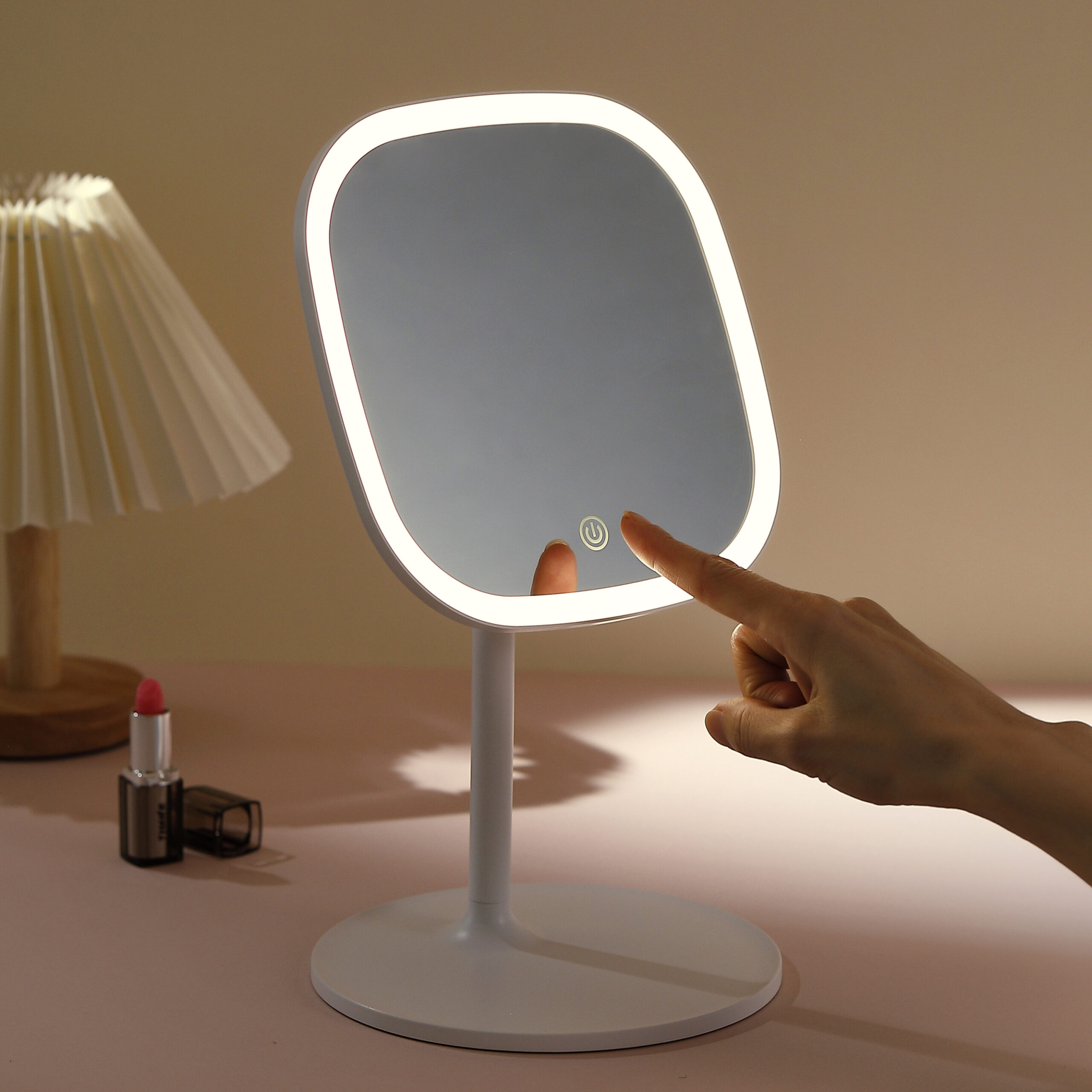 KW036A Square LED Desktop Mirror - 图片 7