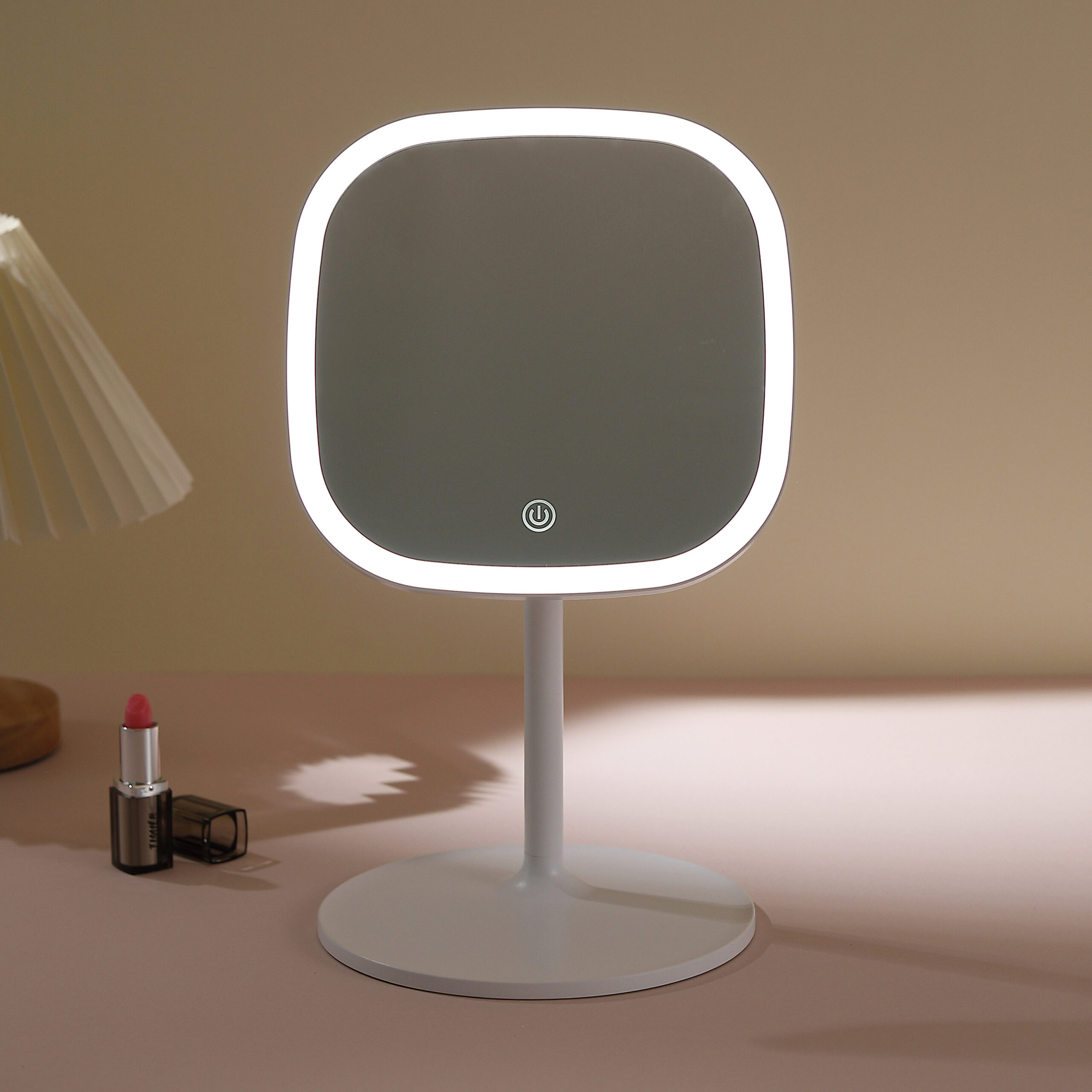 KW036A Square LED Desktop Mirror