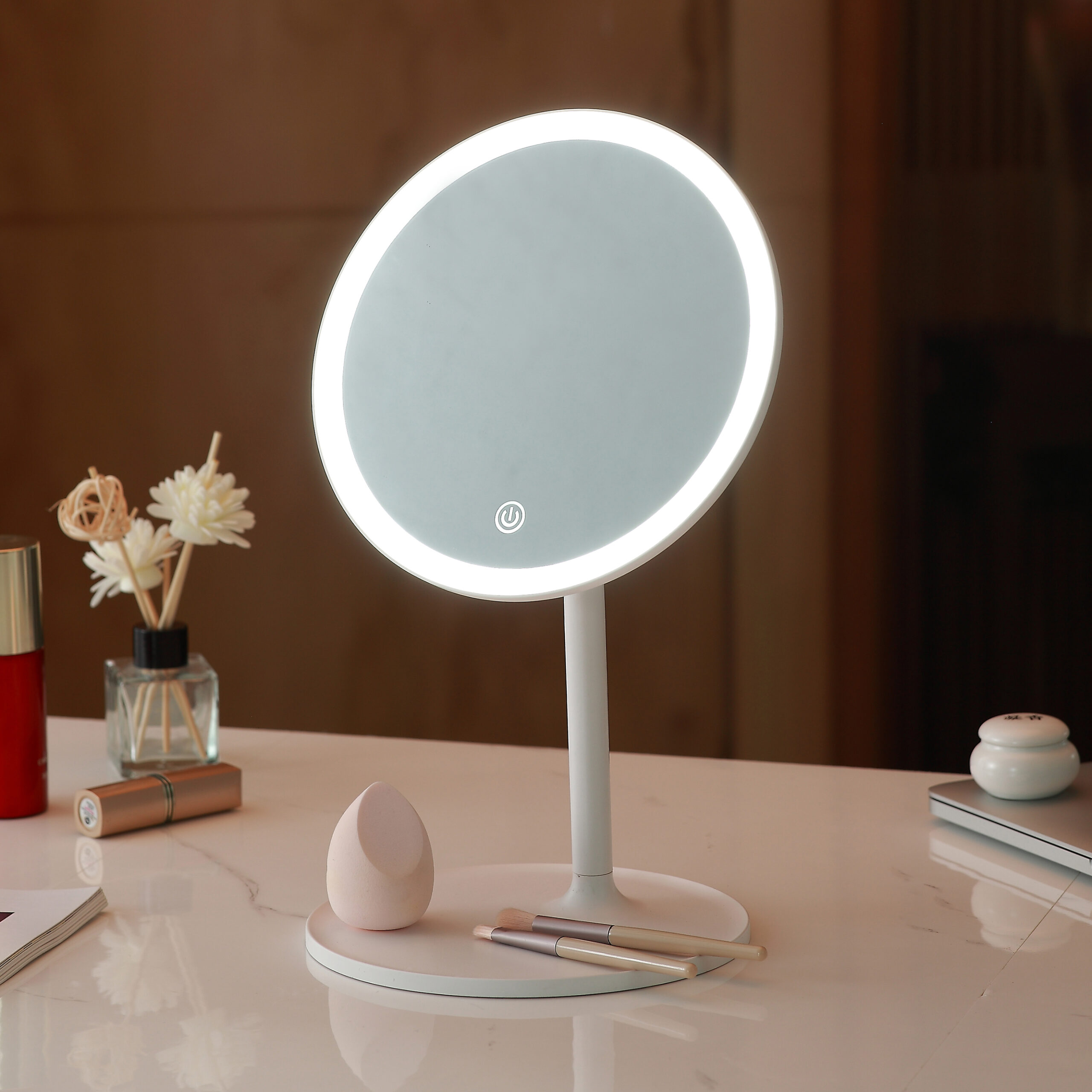 KW038A Round LED Desktop Mirror - 图片 9