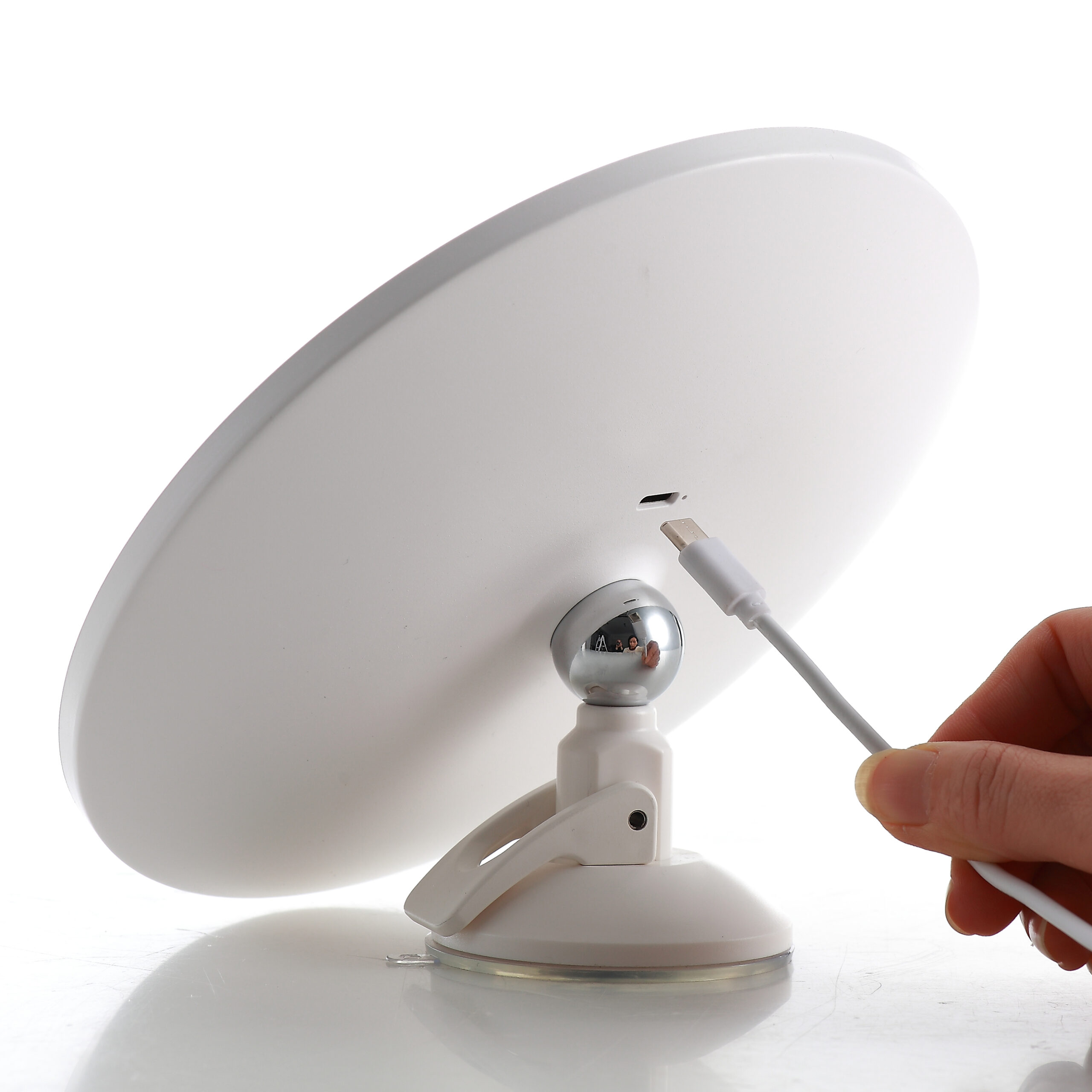 KW038A+B LED Desktop Mirror combine LED Suction Sucker mirror 2 in 1 - 图片 8