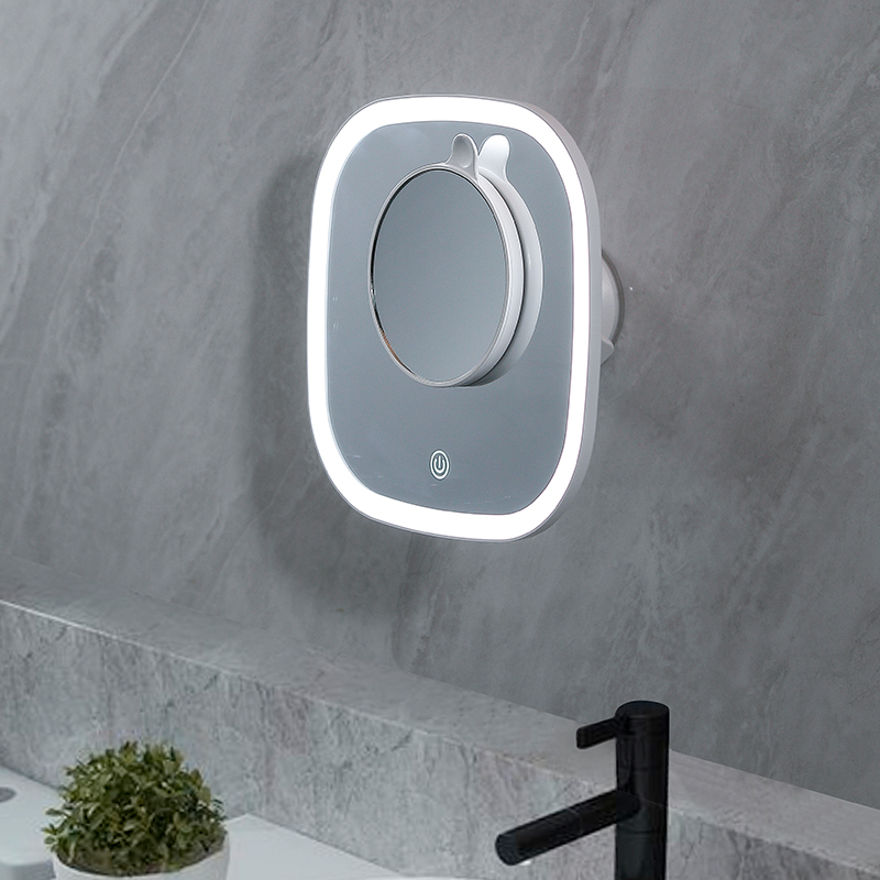 KW036B Square LED Sucker-Installation Mirror