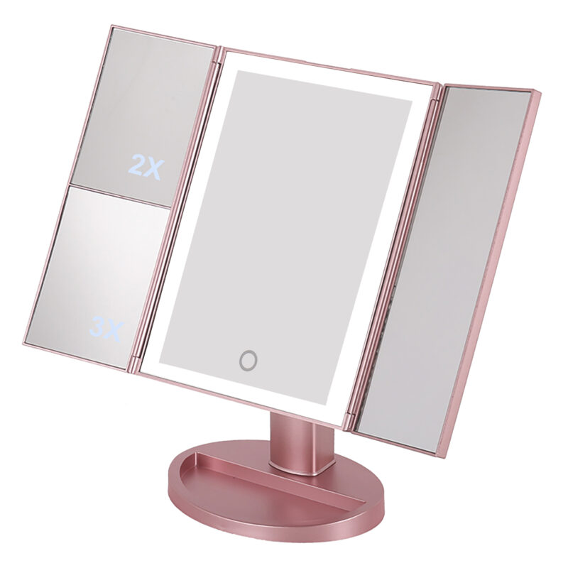 KW034B 37 led chips in strips desktop Tri-fold mirror