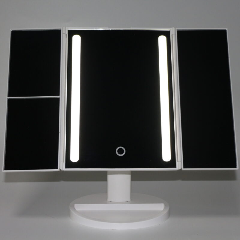 KW034B 24 led chips in strips desktop Tri-fold mirror