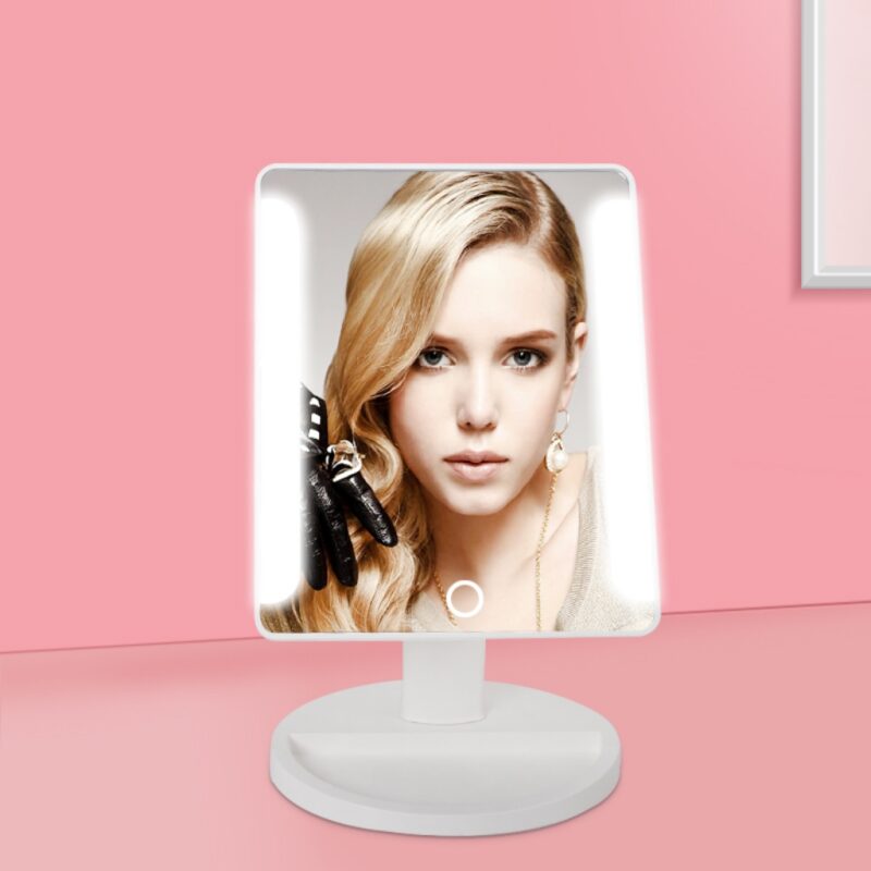 KW033 -36 LED chips in LED strips Desktop mirror with base